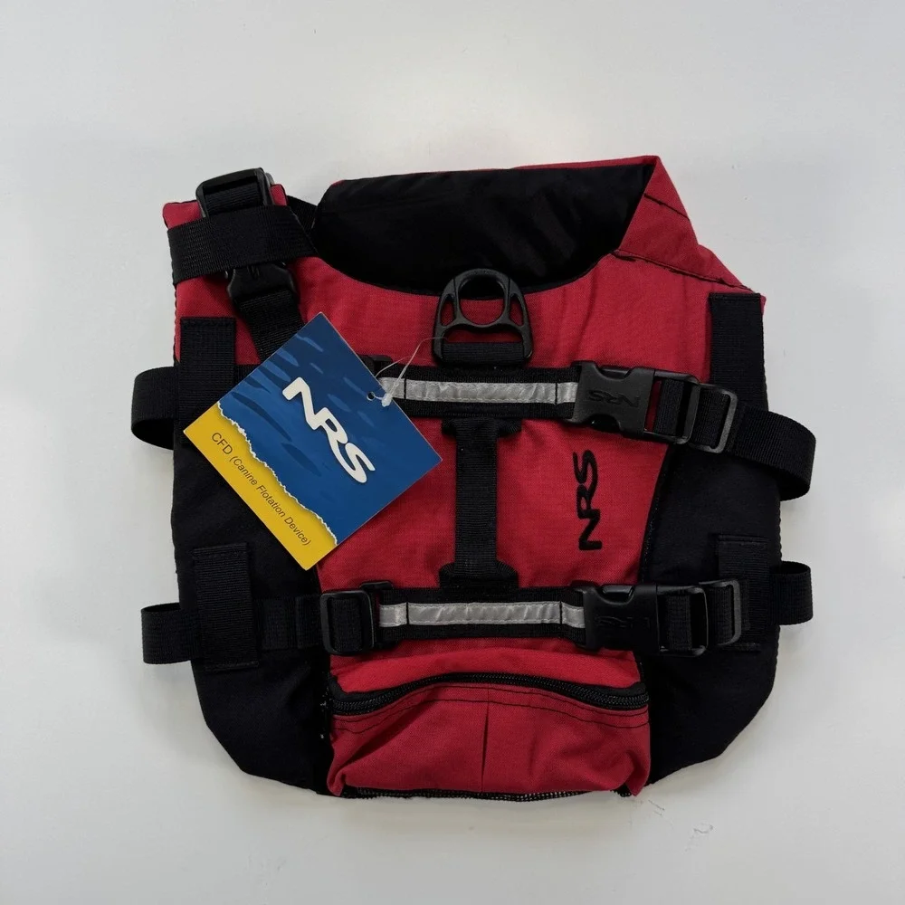 NRS CFD Canine Floatation‎ Device Dog Life Jacket Water PFD Red 20-40lbs K9